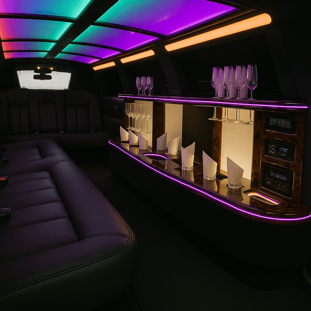 10 Passenger Limo interior view