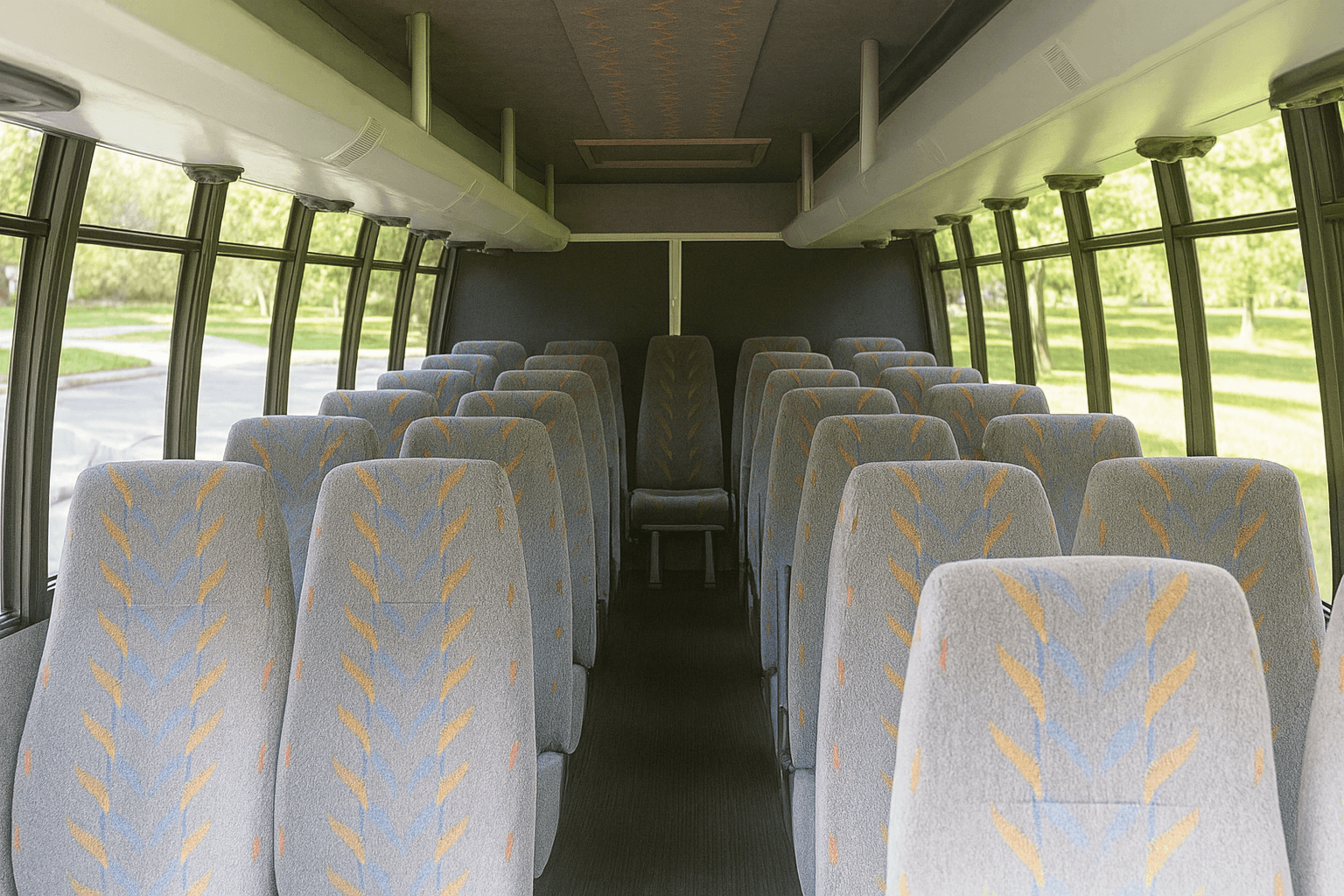 22 Passenger Coach Bus interior view