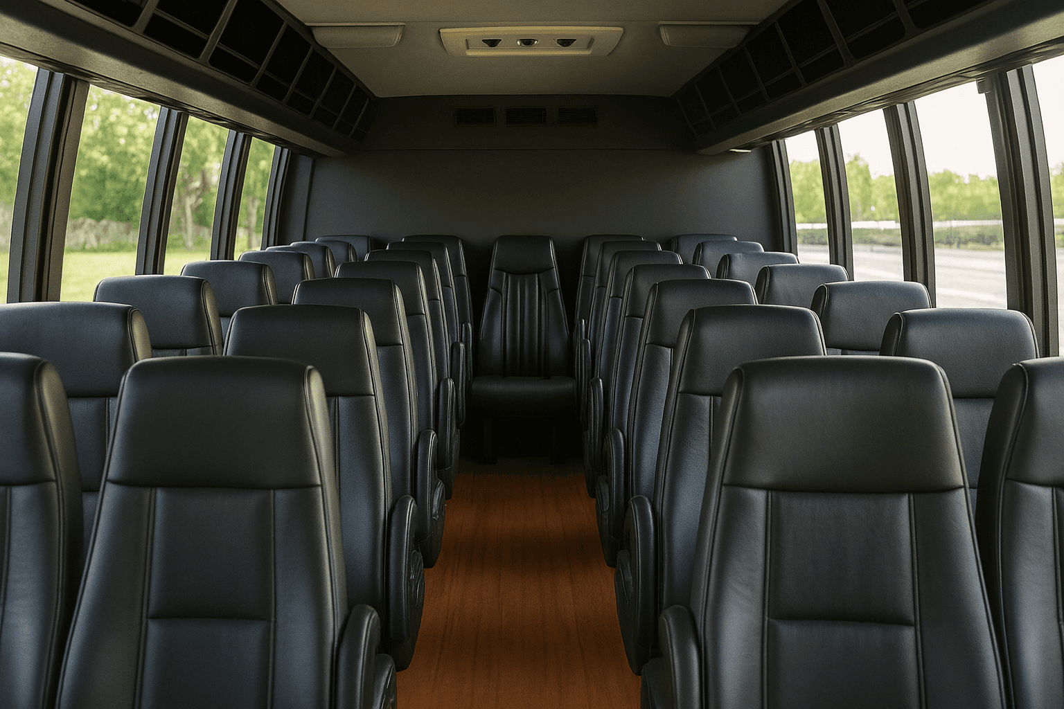 24 Passenger Coach Bus interior view
